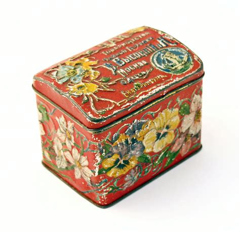 old tea box metal|Vintage Tea Metal Box .